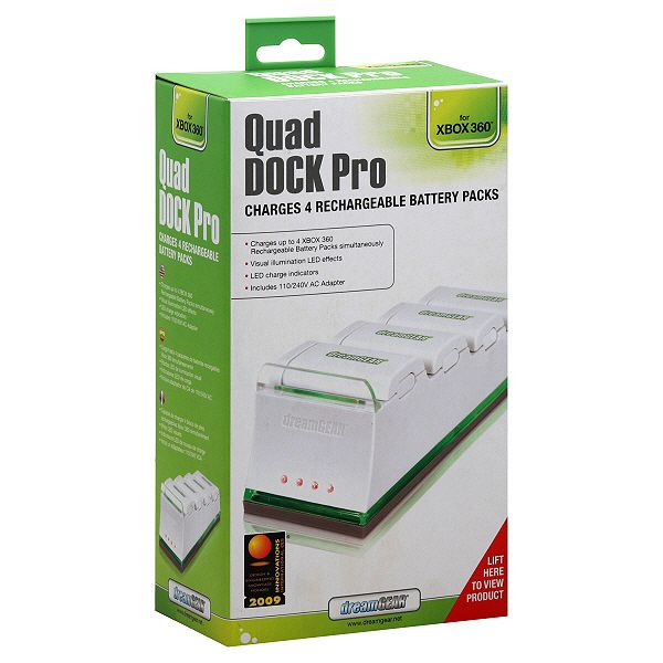 Dream Gear Quad Dock Pro, For XBox 360, 1 each