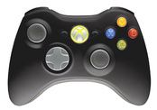 Microsoft Xbox360 Black Wireless Controller