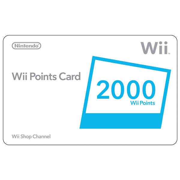 Nintendo Wii Points Card