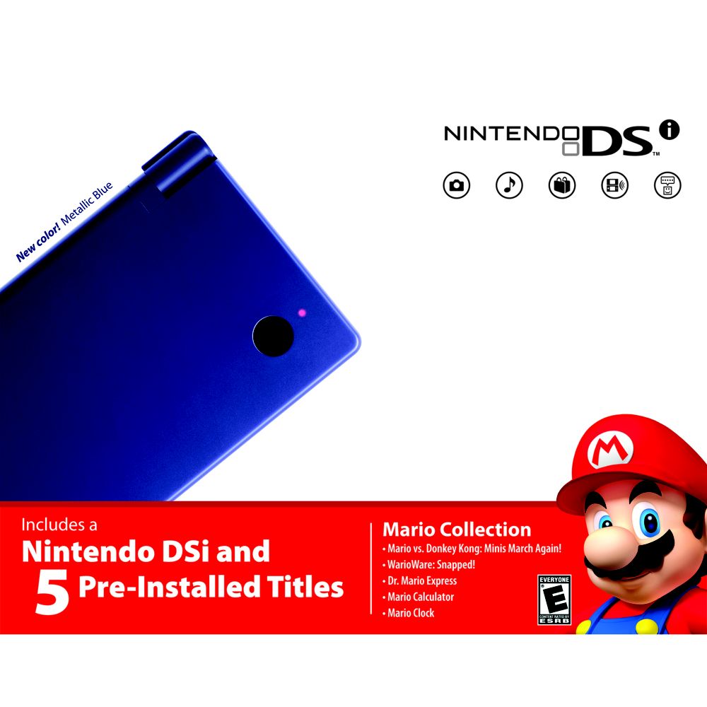 Nintendo DSi, Mario Collection - Metallic Blue