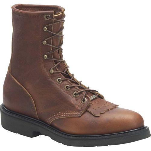 Double-H Boot Company Men's 8in Full Grain Leather Lacer - Tobacco (9712) Best Price