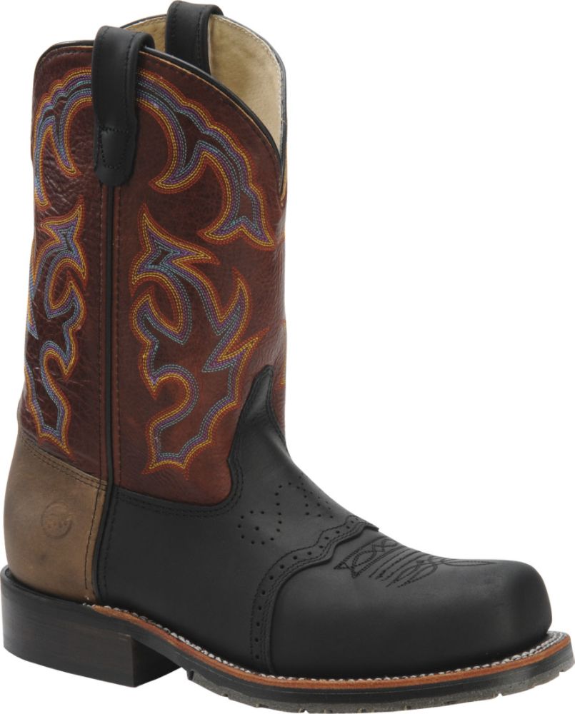 Double-H Boot Company Mens 11in Wide Square Toe Roper - Navy Shaft (DH3550)