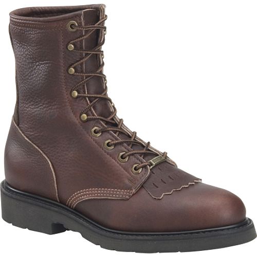 Double-H Boot Company Men's 8in Full Grain Leather Lacer - Black Walnut (9714) Best Price