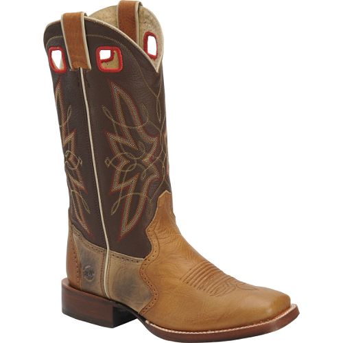 Double-H Boot Company Men's 12in Wide Square Buckaroo - Carmel and Brown (DH1533) Best Price