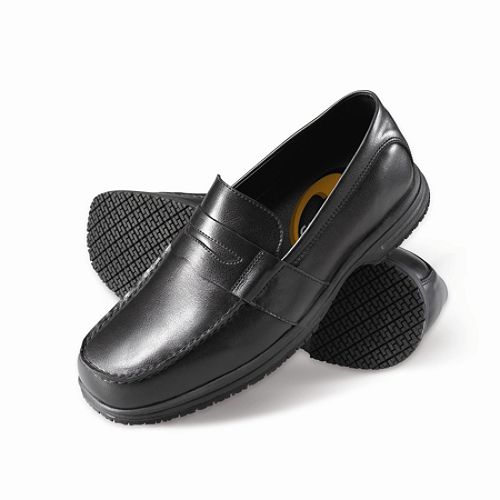 Genuine Grip Men's Slip-Resistant Penny Loafer Casual Shoes #9530 Black Best Price