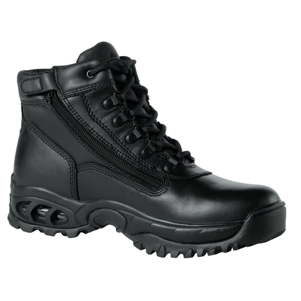 Ridge Footwear All Leather Waterproof Zipper Bloodborne Pathogen Resistant - Black