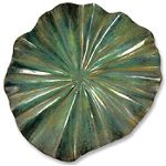Achla Lily Leaf Bird Bath with Verdi finish
