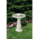 Allied Precision Industries Water Rippling Bird Bath with Pedestal and Water Wiggler