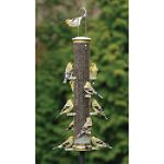 Aspects Large Antique Brass Nyjer Tube Bird Feeder