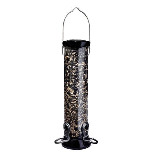 Droll Yankee Onyx Sunflower Tube Bird Feeder