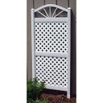 Duratrel White Sunburst Lattice Trellis