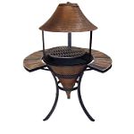 Commerce Global Sourcing Chiminea Cast Iron with Round Slate Table Ring