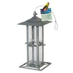Woodstream Watchtower Bird Feeder in Brushed Nickel
