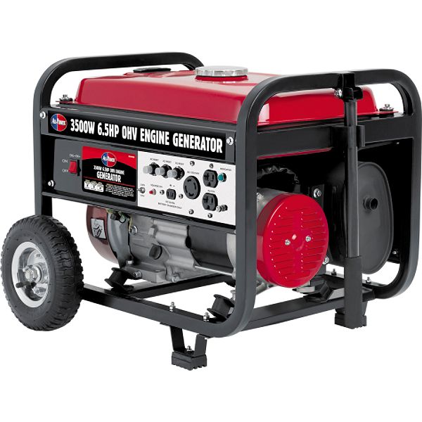 All Power America 3000Watts 3500Watts Surge 6.5HP OHV Electric Generator with Mobility kit