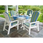 PolyWood South Beach Dining Chair Reversible Cushions Limelight-Parrot