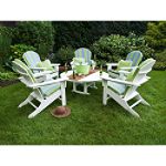 PolyWood South Beach Reversible Adirondack Cushions in Limelight-Parrot