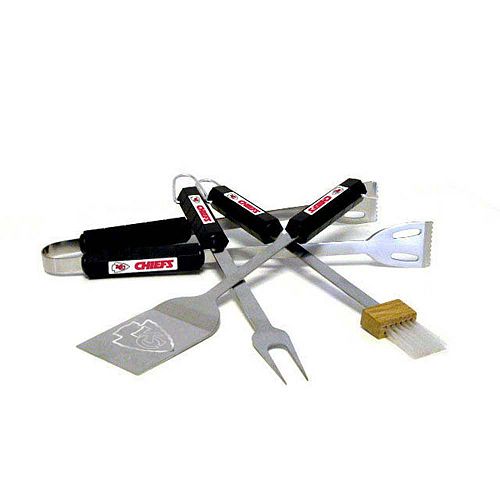 PSS NFL, officially licensed Kansas City Chiefs 4-piece barbecue grill tool set