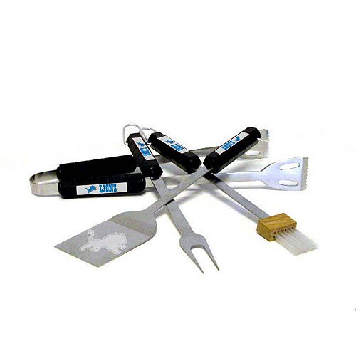 PSS NFL, officially licensed Detroit Lions 4-piece barbecue grill tool set
