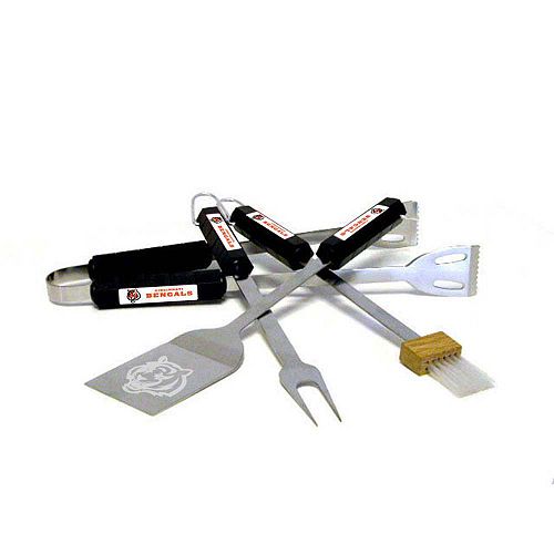 PSS NFL, officially licensed Cincinnati Bengals 4-piece barbecue grill tool set