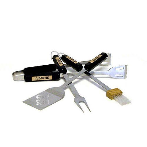 PSS NFL, officially licensed New Orleans Saints 4-piece barbecue grill tool set