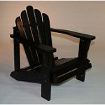 Globalinx Kids painted black cedar adirondack chair