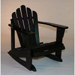 Globalinx Kids painted black cedar adirondack rocker