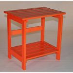 Globalinx College orange painted cedar adirondack table