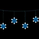 Neo Neon 8pc Frosted LED Fuzz Snowflake Light String