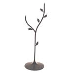 Achla Weighted Black Iron Leaf Stand 36-Inch High for Two Bird Baths