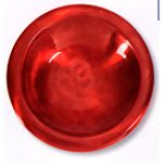 Achla Glossy Enamel Bird Bath Brass with Red Finish