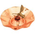 Achla 13-Inch Hummingbird Bird Bath Polished Copper