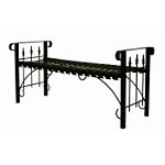 Green Esteem Esteem Garden 48-Inch Victorian Garden Bench Black