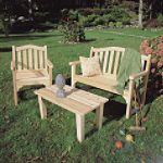 Cedar Looks Camel Back Settee 4'