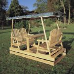Cedar Looks Glider Natural Cedar- Burgundy