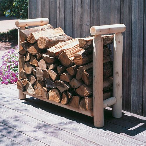 Cedar Looks Firewood Rack Log, 3' 