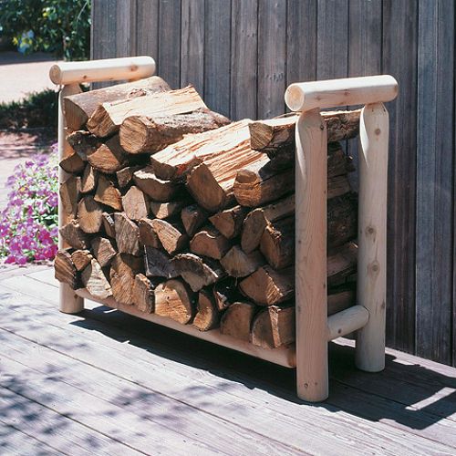 Cedar Looks Firewood Rack Log, 4' 
