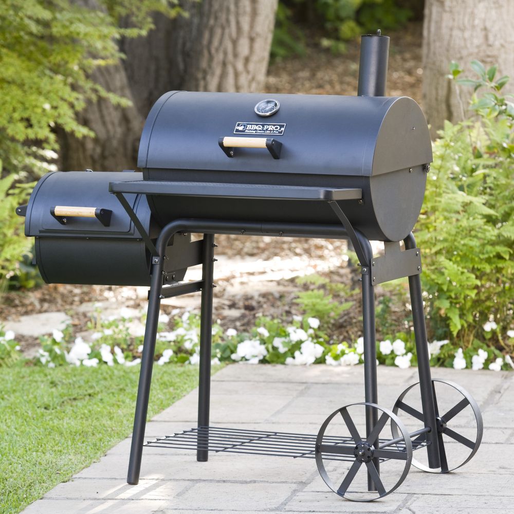 BBQ Pro Barrel Smoker with Offset Firebox