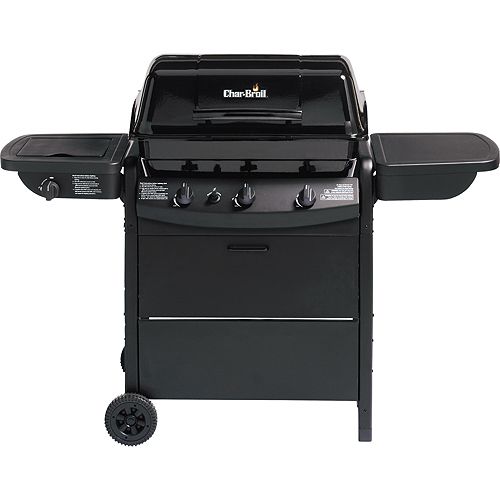 Char-Broil 463723310 3 Burner Gas Grill with Side Burner & Storage
