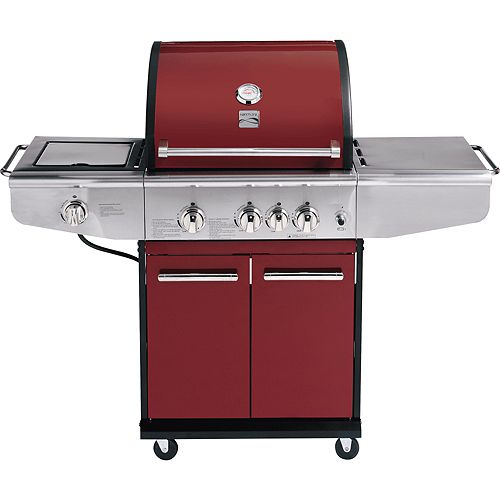 Kenmore 3 Burner Gas Grill with Back Burner - Red