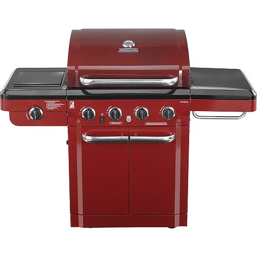 Kenmore 4 Burner LP Gas Grill with Halogen Lights - Red