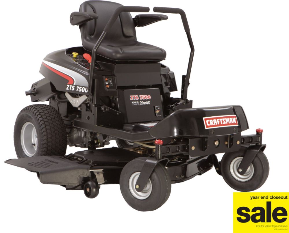 Craftsman 20 hp 44 in. Deck, ZTS 7500 Zero Turn Riding Mower