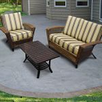 Metropolitan Deep Seating 3 Piece Cedar Wicker Set