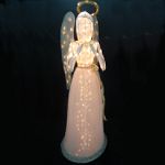 60in Collapsible Silver Praying Angel