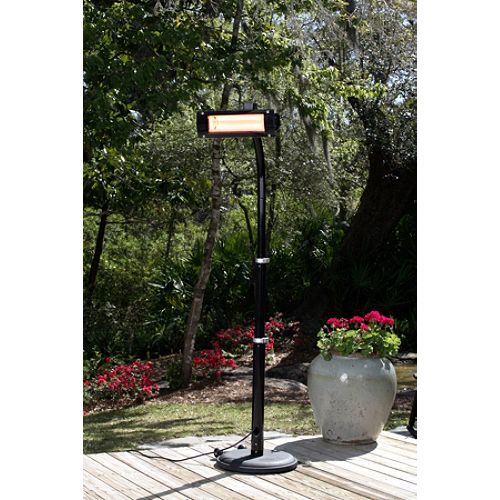 Click to buy Mojave Sun 1500 Watt Black Powder Coat Telescoping Infrared Patio Heater with Ceramic Glass Face .