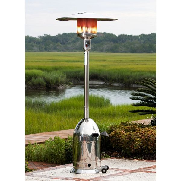 Fire Sense 46, 000 BTU Deco Commercial 304 Stainless Steel Patio Heater