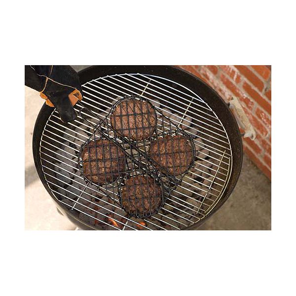 Charcoal Companion Non-Stick Hamburger Grilling Basket