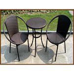 Hiland HUNINGTON 3 PIECE WICKER BISTRO SET
