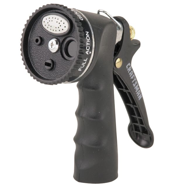 Craftsman Comfort Grip Metal Body 7 Pattern Hose Nozzle