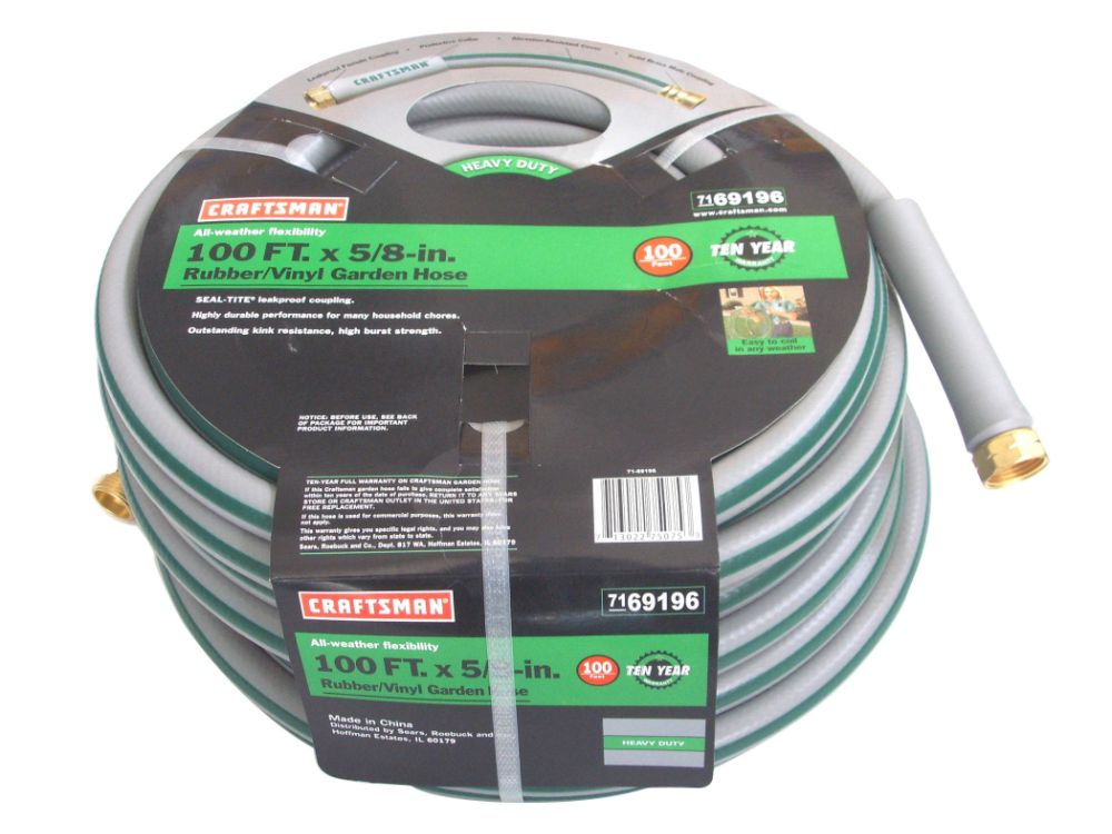 Craftsman 5/8 in. 100 ft. Heavy Duty Rubber/Vinyl Garden Hose