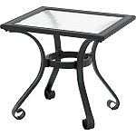 Garden Oasis Crystal Lake Aluminum 18 in. sq. Tempered Glass Top Side Table